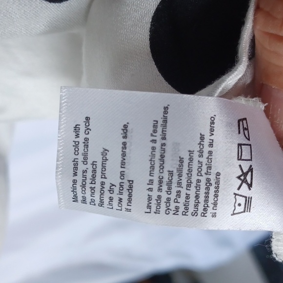 Beautiful Spanner Fitted Polka Dot Front Tie Blouse - M - Picture 8 of 10